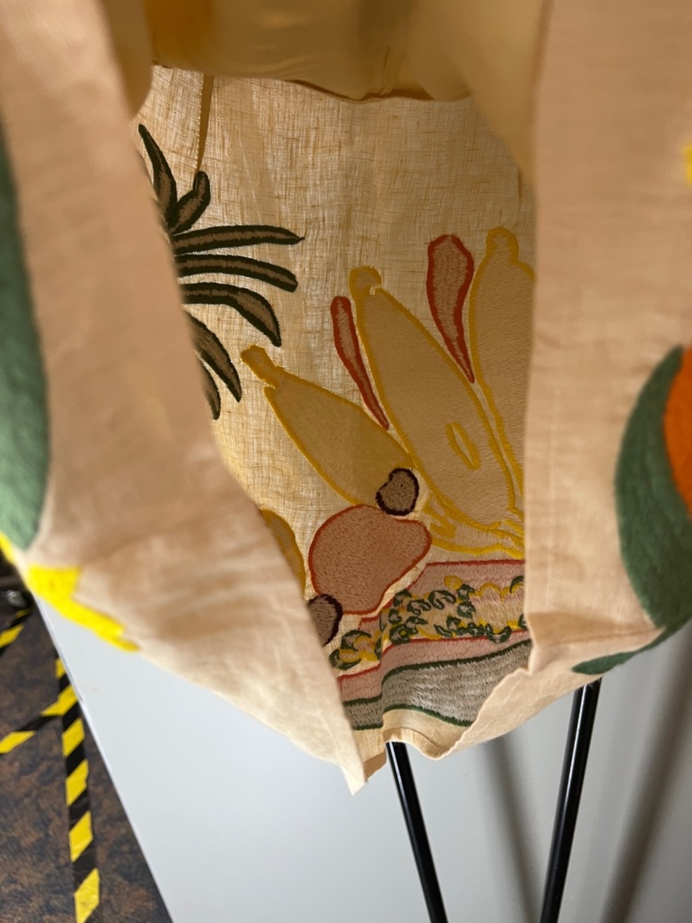 FARM Rio Cream Mini Skirt with Yellow, Green and Orange Fruit Embroidery - Picture 8 of 8